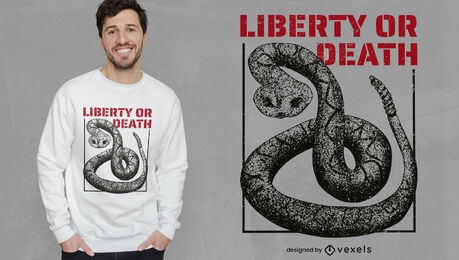 Design de t-shirt de animal perigoso para cascavel