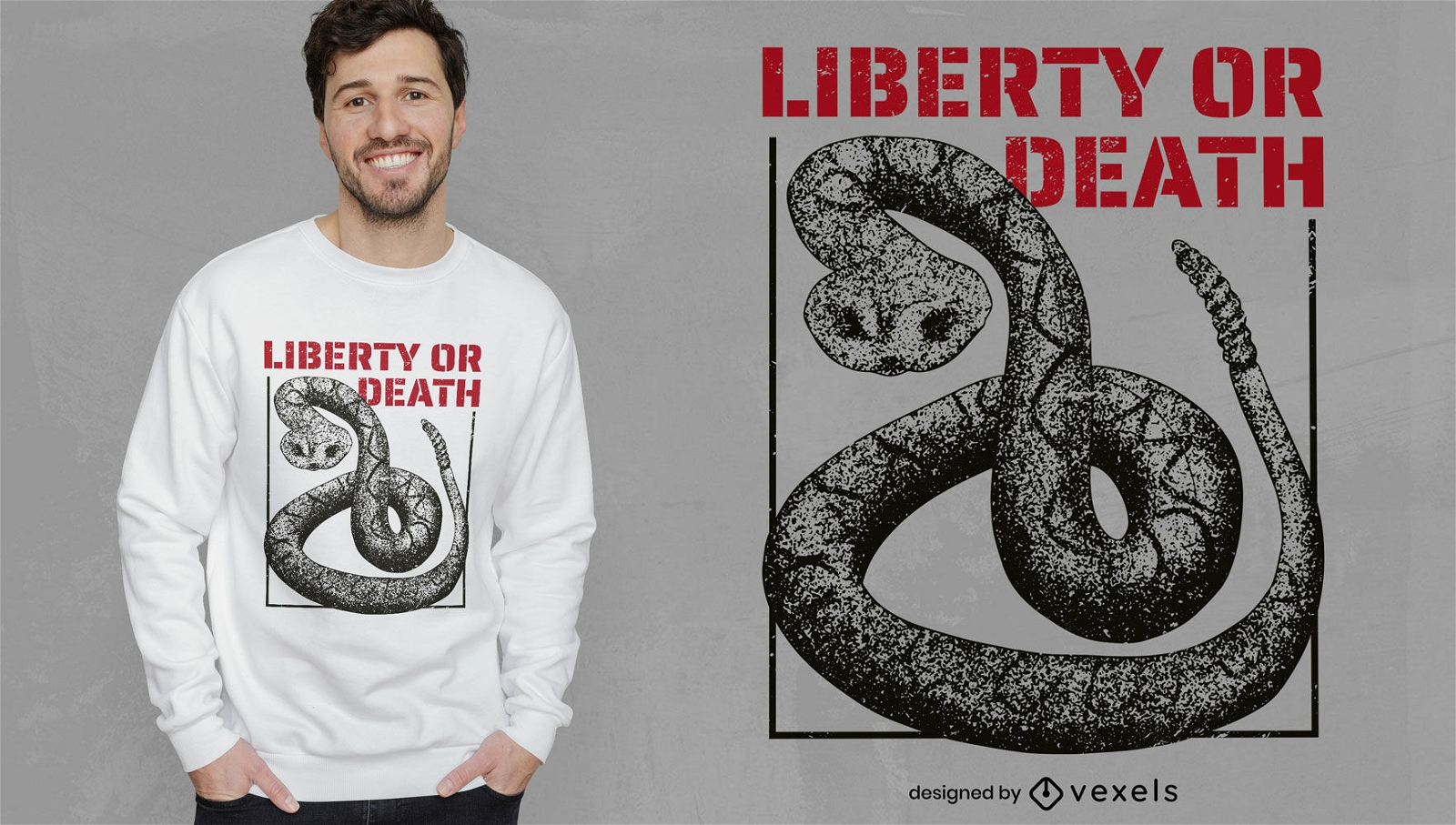 Dise?o de camiseta de animal peligroso de serpiente de cascabel.