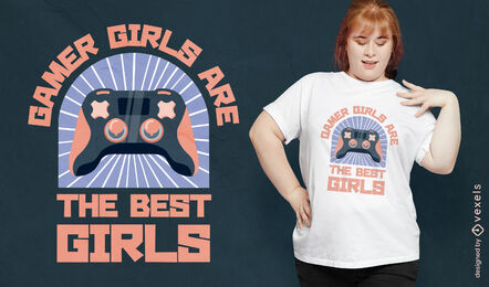 Joystick für Gamer-Girl-T-Shirt-Design