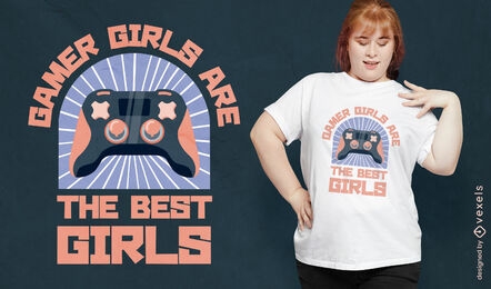 Joystick for gamer girl t-shirt design