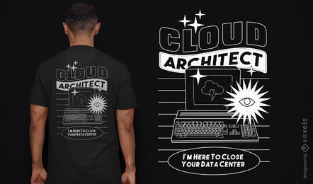 Design retro de t-shirt com tecnologia informática