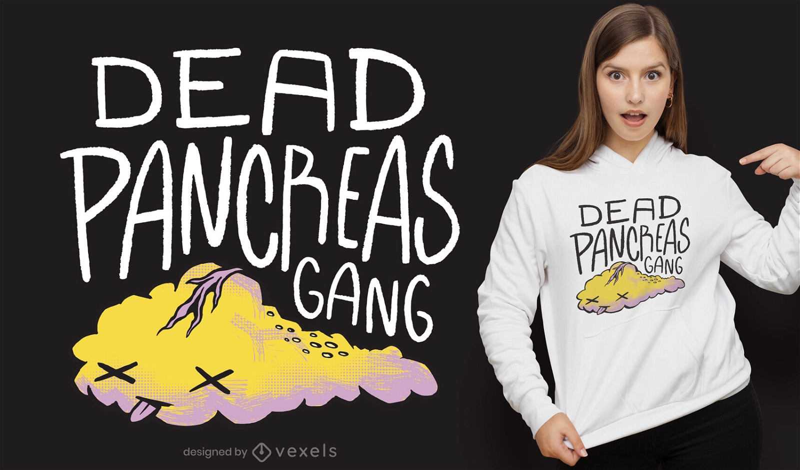 Pancreas body organ t-shirt design