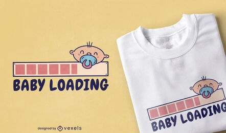 Diseño divertido de la camiseta de la barra de carga del bebé