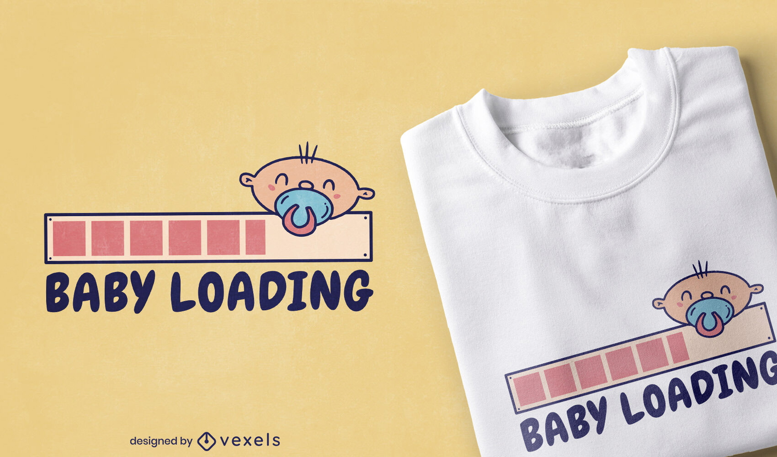 Lustiges T-Shirt-Design mit Ladebalken für Babys