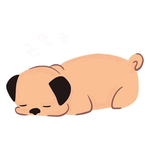 Cute pug sleeping  PNG Design