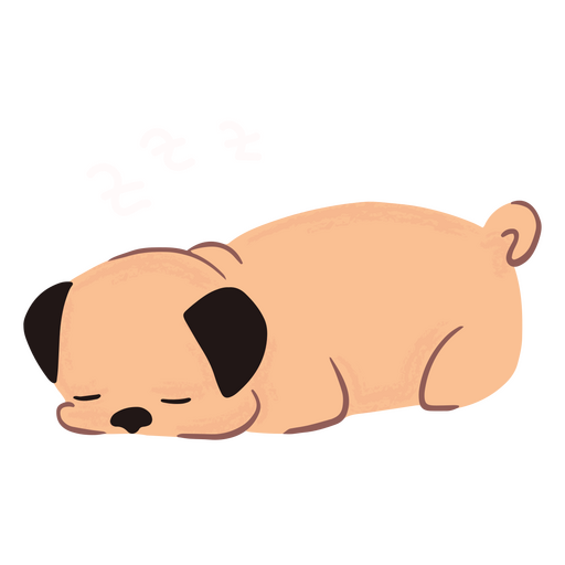 Pug fofo dormindo Desenho PNG