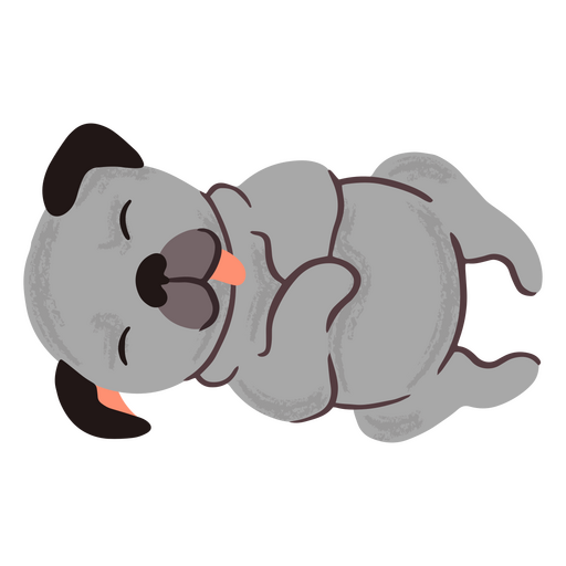 Cute pug tongue out  PNG Design