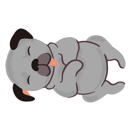 Língua de pug bonito para fora Desenho PNG