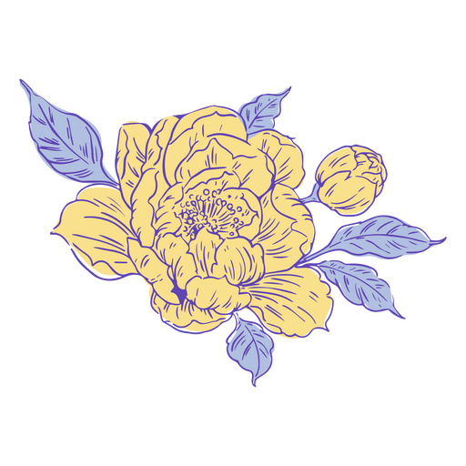 Flower plant beauty icon PNG Design