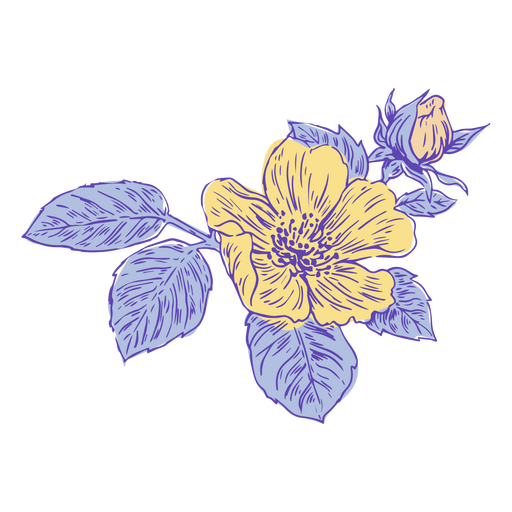 Icono floral de la planta Diseño PNG