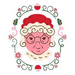 Mrs noel plana floral Desenho PNG