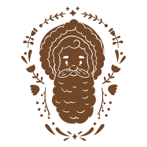 Santa cut out beard PNG Design