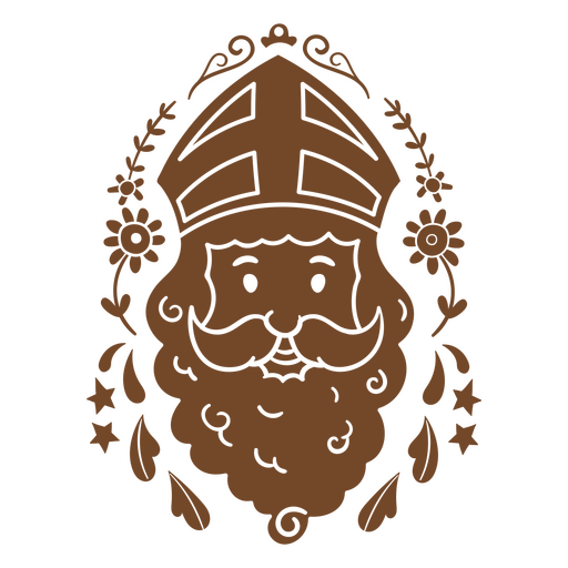Sombrero de Papa recortado de Santa Diseño PNG