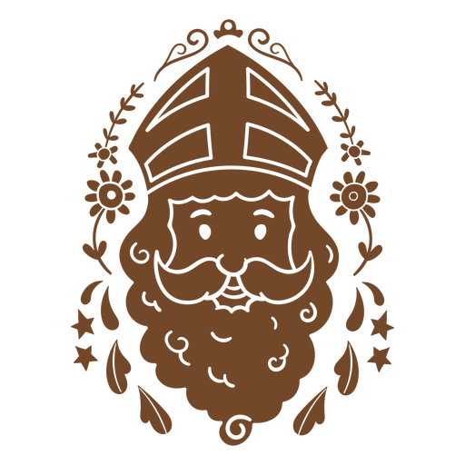 Weihnachtsmann schneidet Papstmütze aus PNG-Design
