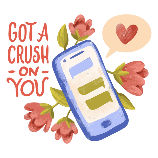 Crush Valentine's day badge PNG Design