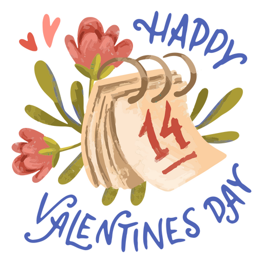 Happy Valentine's day badge PNG Design