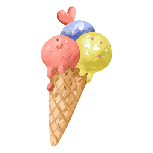 Icono de helado de San Valentín Diseño PNG
