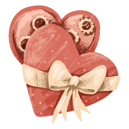 Valentine's day chocolate heart icon PNG Design