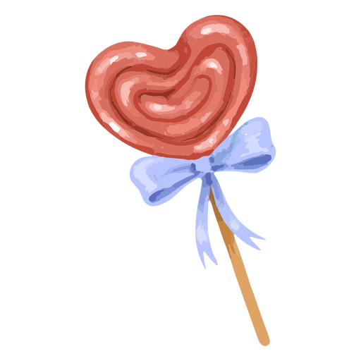 Valentine's day lollipop heart icon PNG Design