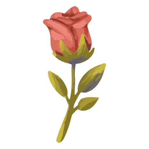 Valentine's day rose icon PNG Design