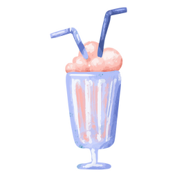 ícone de milk-shake de dia dos namorados Desenho PNG