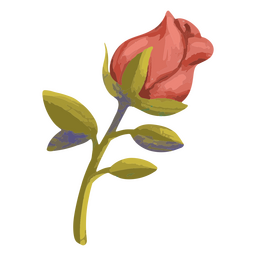 ícone de flor rosa do dia dos namorados Desenho PNG