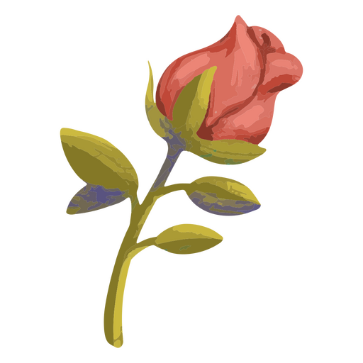 ícone de flor rosa do dia dos namorados Desenho PNG