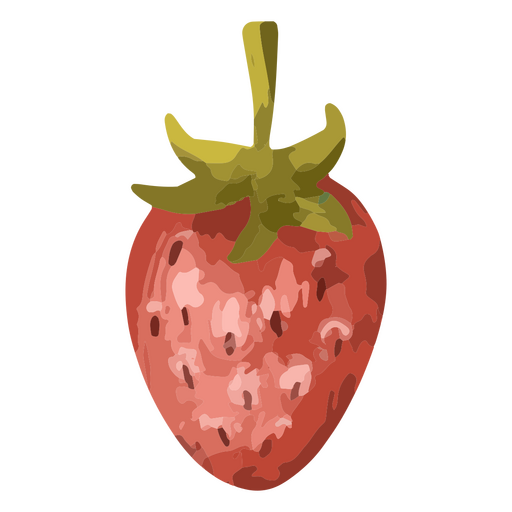 Fruta de morango em aquarela
