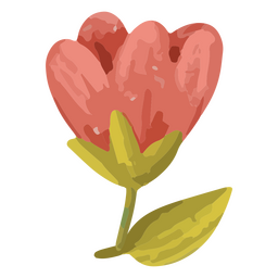 Valentine's day flower icon PNG Design