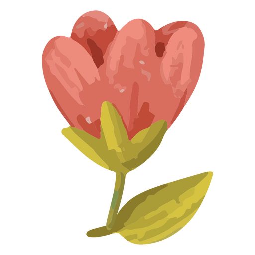 Valentine's day flower icon PNG Design