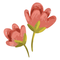 Valentine's day flowers icon PNG Design