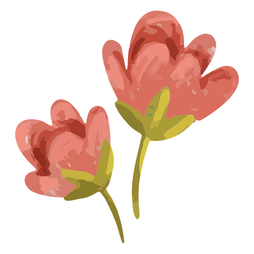 Valentine's day flowers icon PNG Design