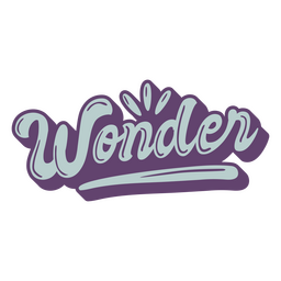 Wonder lettering PNG Design