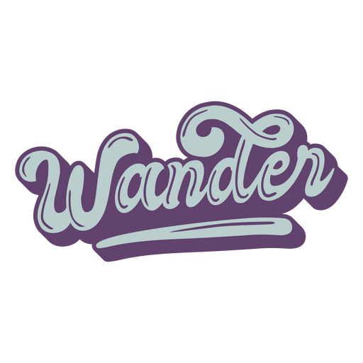 Wander lettering PNG Design