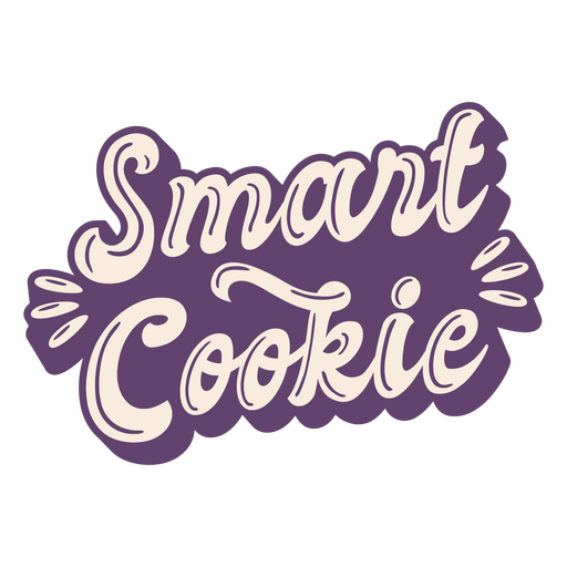 Smart cookie lettering PNG Design