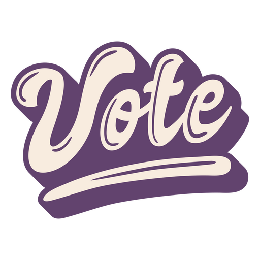Vote word lettering PNG Design