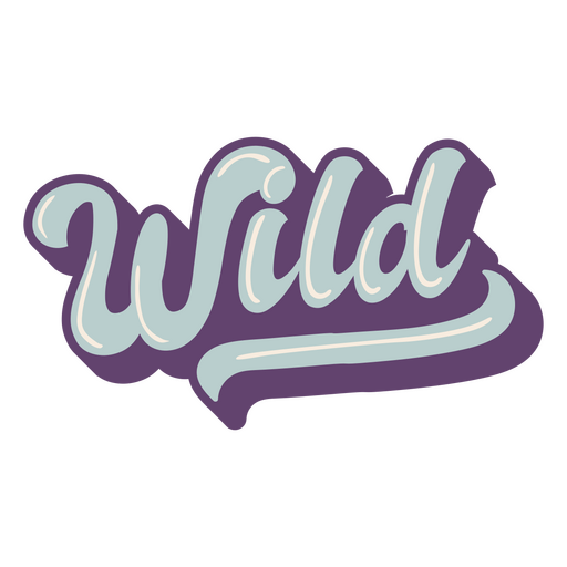 Wild Retro Lettering PNG Design