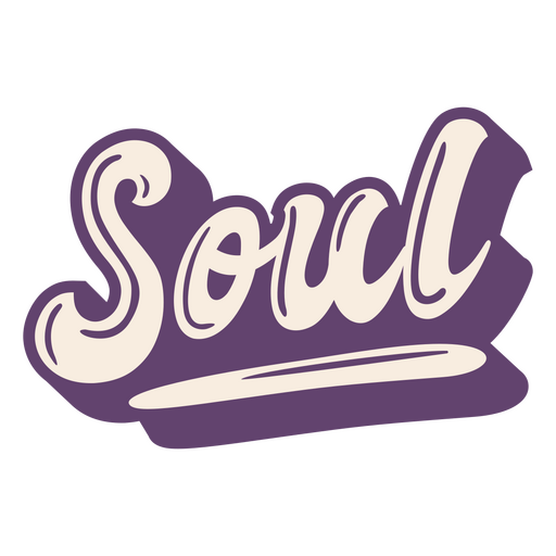 Popular words soul lettering PNG Design