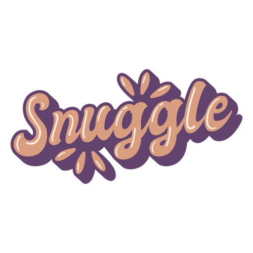 Popular words snuggle lettering