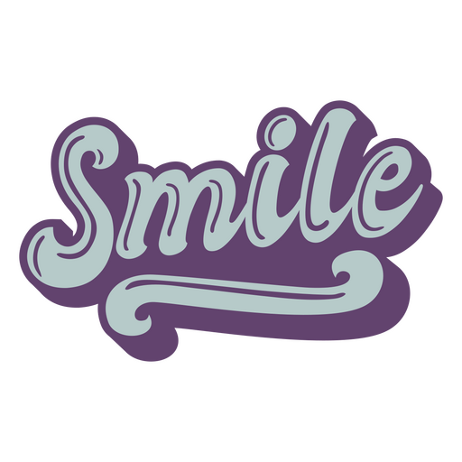 Popular words smile lettering PNG Design