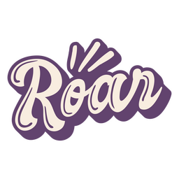 Popular words roar lettering PNG Design