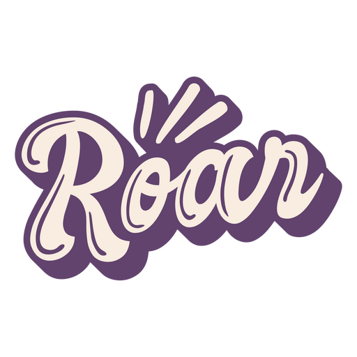 Popular words roar lettering PNG Design