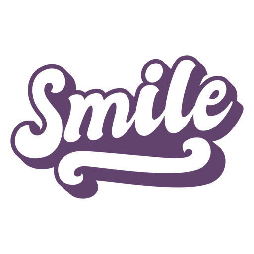 Smile retro lettering PNG Design