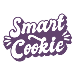 Intelligentes Cookie-Schriftzug-Zitat PNG-Design