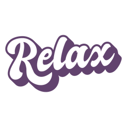 Relax lettering word PNG Design