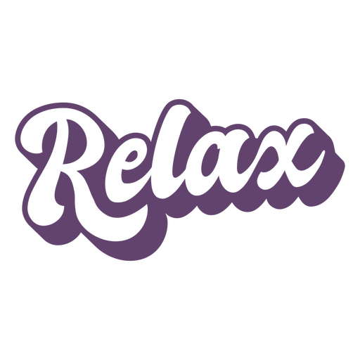 Relax lettering word