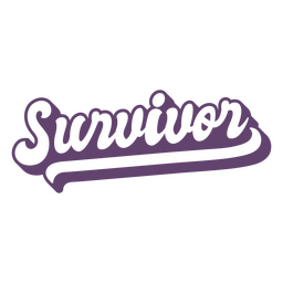 Survivor lettering word PNG Design