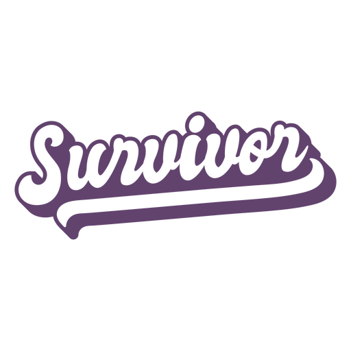 Überlebender-Schriftzug PNG-Design