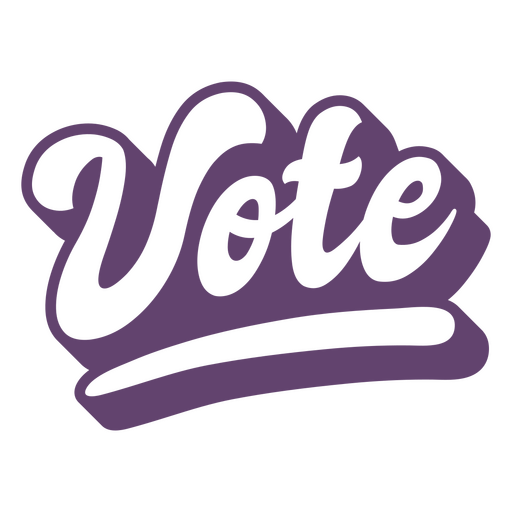 Letras de cotización de voto Diseño PNG