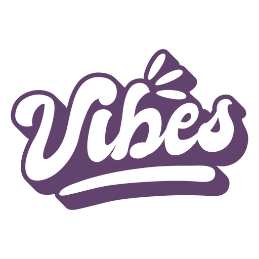 Vibes quote lettering PNG Design